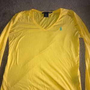Yellow women’s polo v neck